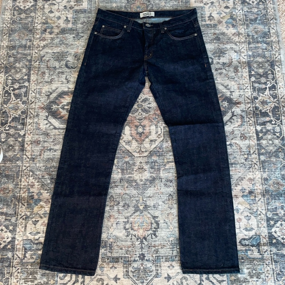 Naked & Famous Denim Men's Skinny Jeans - Dark Indigo RUN SMALL